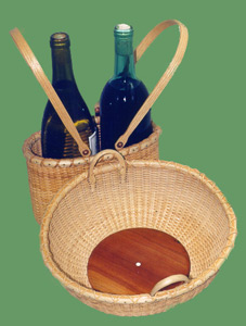 Fruit Basket with Wine Carrier Photograph.