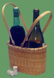 Nantucket Double Wine Carrier Basket Photograph.